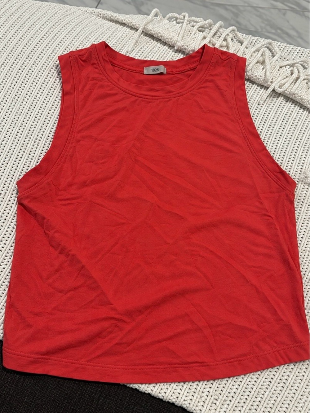 Lululemon Red/Coral Sleeveless Athletic Tank Top